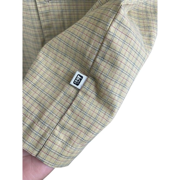 REI Shirt Mens M Yellow  Button Down Plaid Short Sleeve Outdoor Casual Beach - Picture 7 of 14